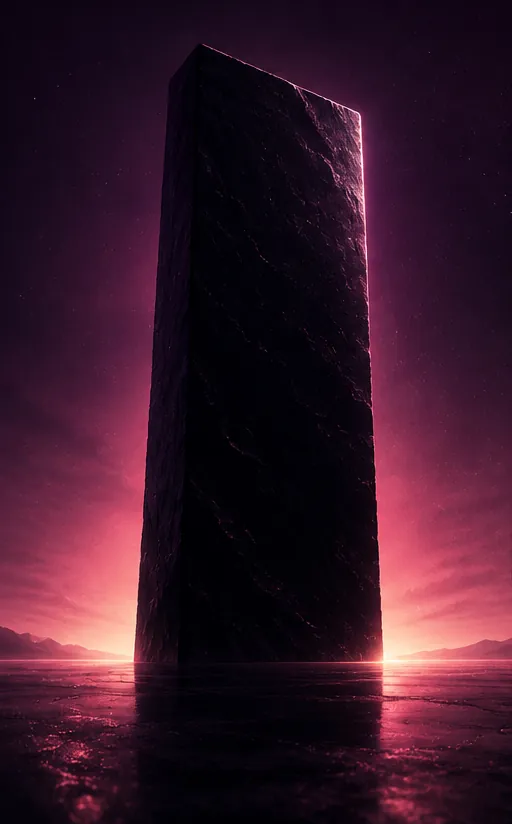 Monolith sculpture representing long-term storage