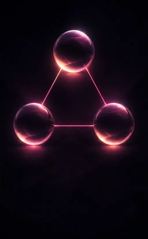 Linked spheres representing DAO governance